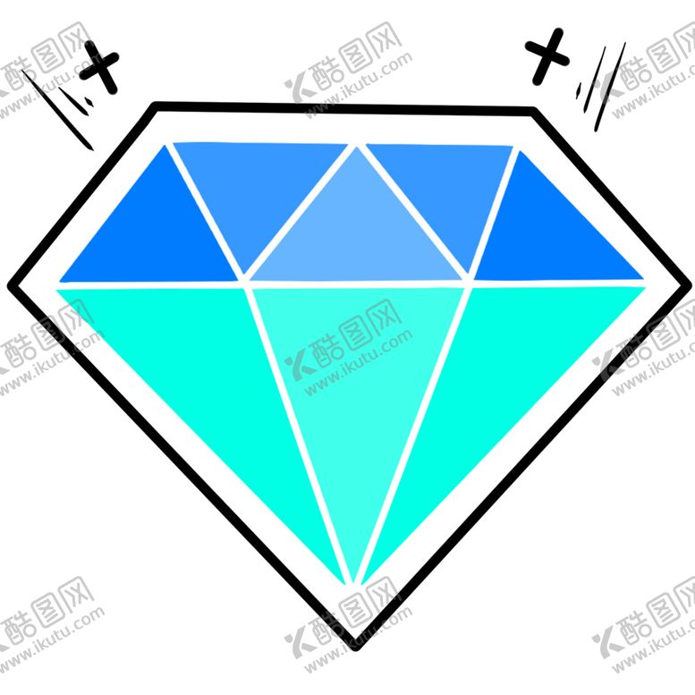 编号：17212909231635408300【酷图网】源文件下载-手绘钻石宝石水晶珠宝免扣素材