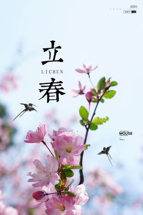 立春天踏青宣传单中国传统节气24节气
