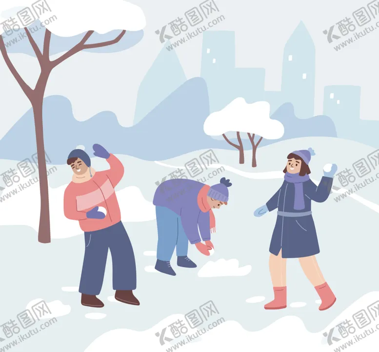 编号：65982412211933165786【酷图网】源文件下载-打雪仗