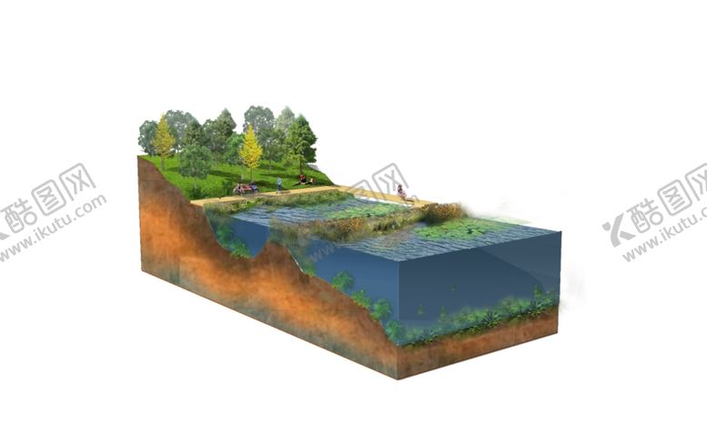 编号：31222310082203313710【酷图网】源文件下载-驳岸类型剖透视图