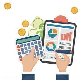 计算机办公桌矢量图