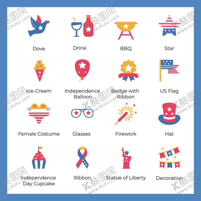 编号：12736711010544591228【酷图网】源文件下载-多彩图标集合