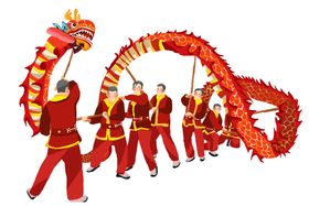 二月二龙抬头中国海报艺术字