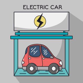卡通新能源小车