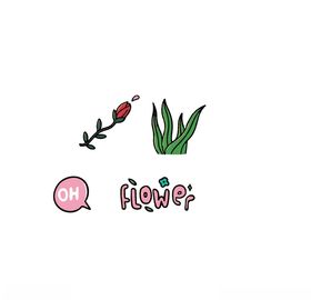卡通植物花草