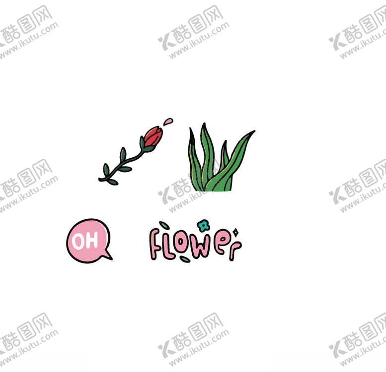 编号：98037209231511514145【酷图网】源文件下载-卡通花草植物