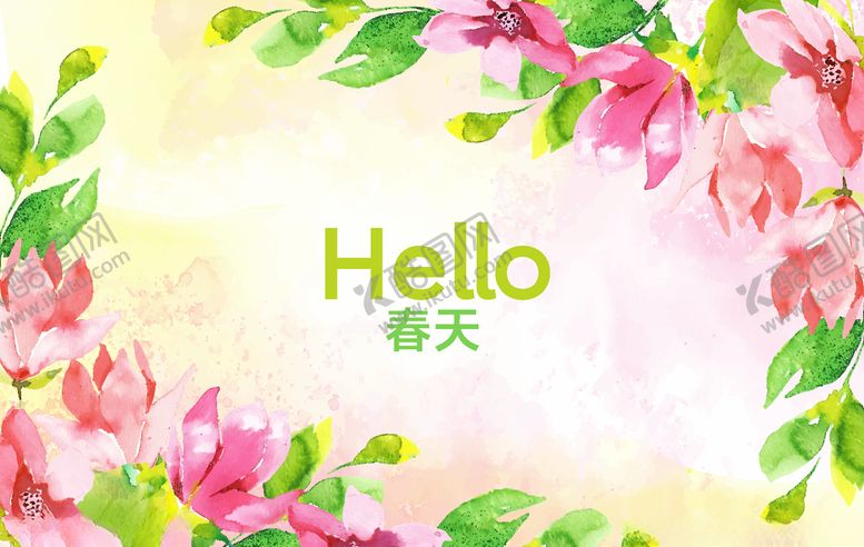 编号：57221709122300202999【酷图网】源文件下载-你好春天多彩背景