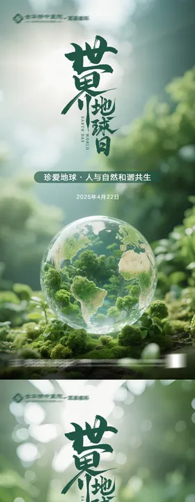 世界地球日系列海报