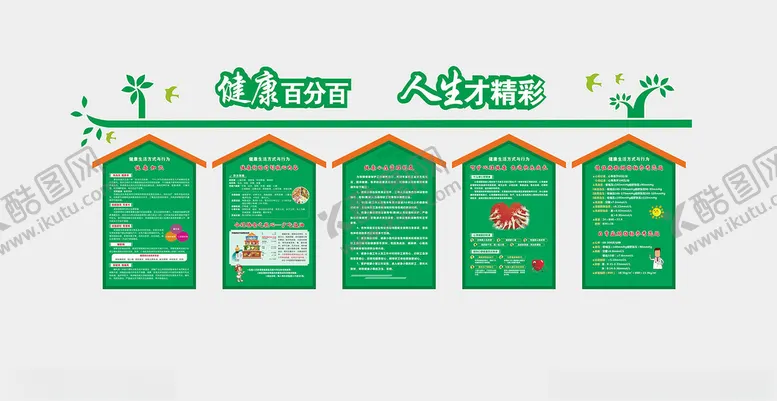 编号：46488701141229472367【酷图网】源文件下载-健康知识文化墙