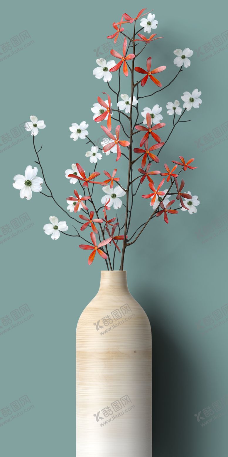 编号：54613910151436039251【酷图网】源文件下载-花瓶玄关装饰画