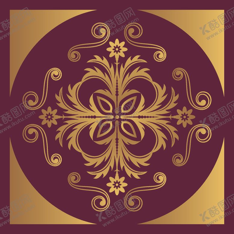 编号：92478609190711175823【酷图网】源文件下载-金色花纹