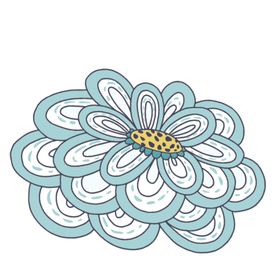 花朵蝴蝶卡通图案