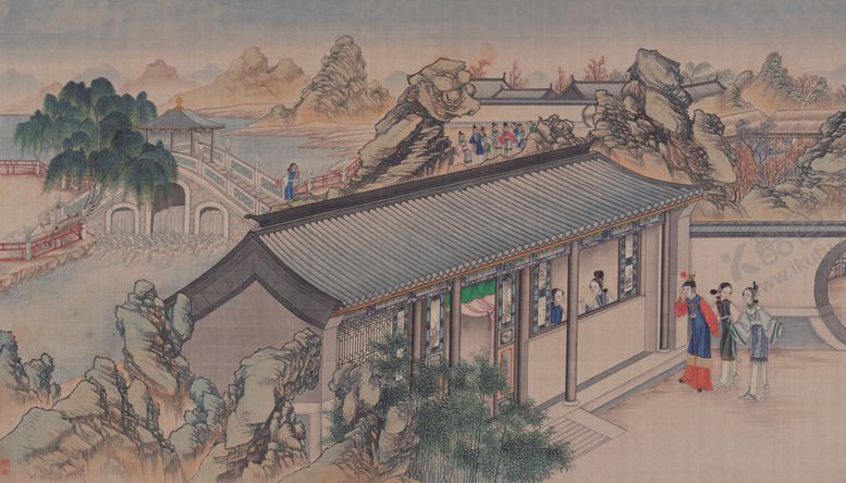 编号：51331305012245403881【酷图网】源文件下载-红楼梦场景精美工笔画