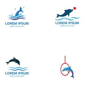 5班海豚logo标志