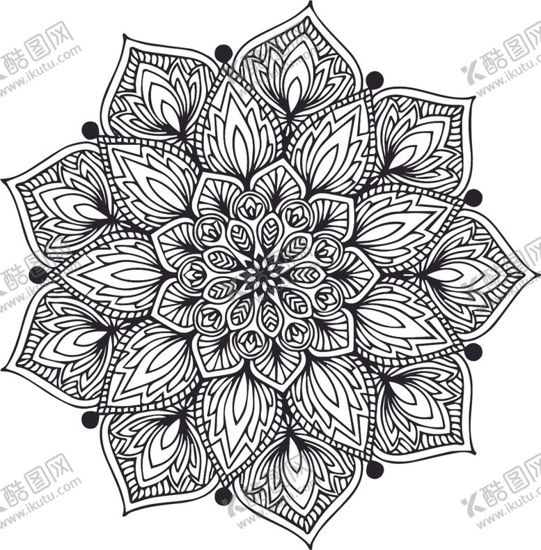 编号：30491909250452349910【酷图网】源文件下载-曼陀罗花纹