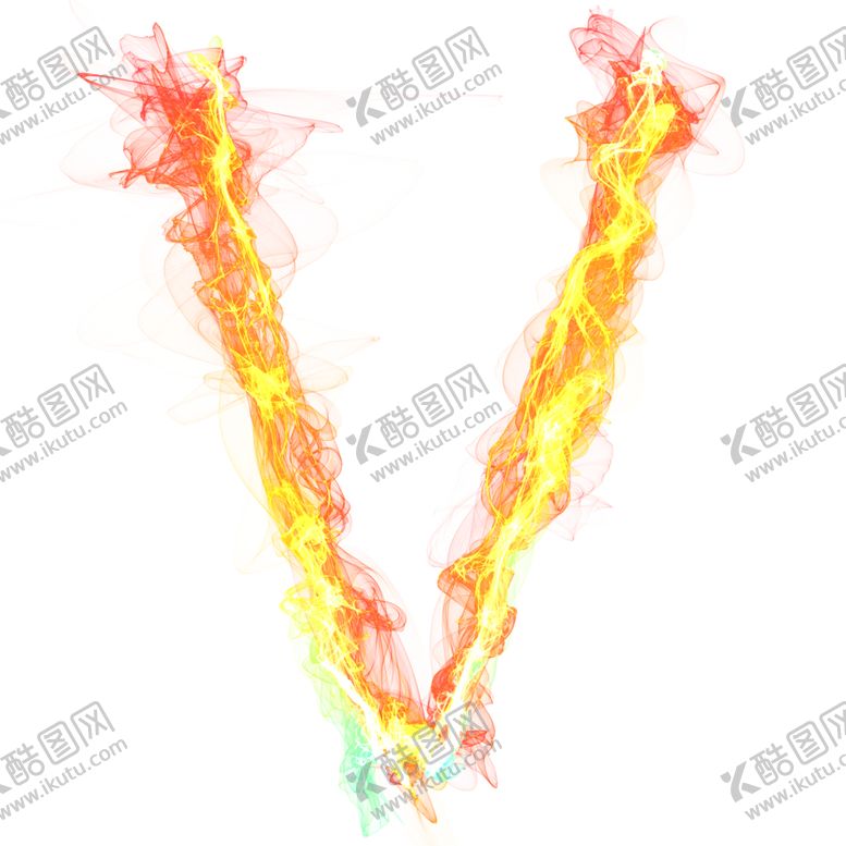 编号：97365609130321569204【酷图网】源文件下载-字母v火焰特效