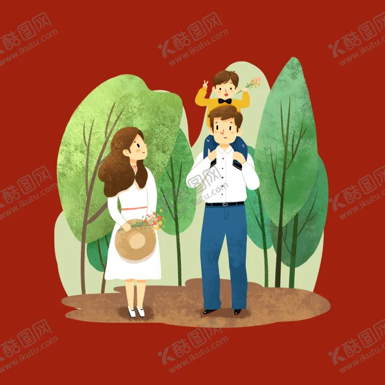 编号：83694002191553402240【酷图网】源文件下载-幸福家庭人物