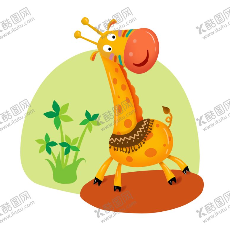编号：96616105111502046005【酷图网】源文件下载-卡通长颈鹿