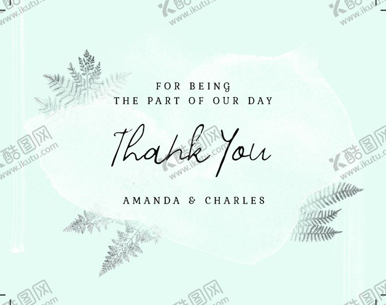 编号：52148610290021375041【酷图网】源文件下载-小清新水彩邀请函设计