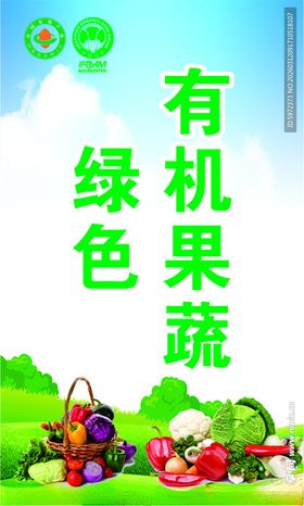 有机绿色果蔬宣传图