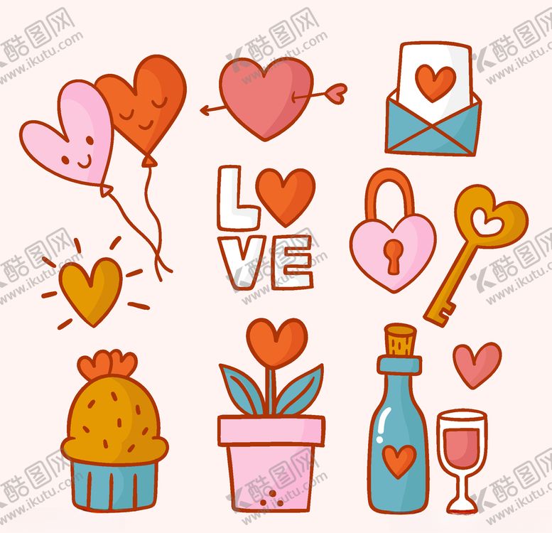 编号：64728509280815463823【酷图网】源文件下载-浪漫情人节元素