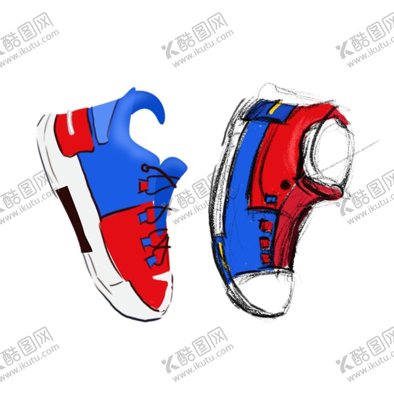 编号：19492809261946251675【酷图网】源文件下载-手绘球鞋图案