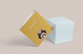折页展示样机三装订画册宣传册智能贴图