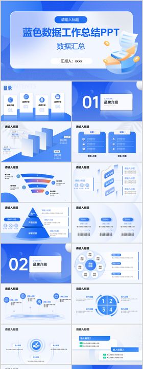 蓝色数据工作总结PPT