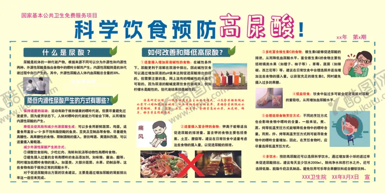 编号：39710301130133443581【酷图网】源文件下载-科学饮食预防高尿酸