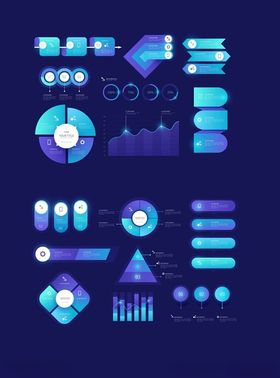 科技感数据可视化元素集