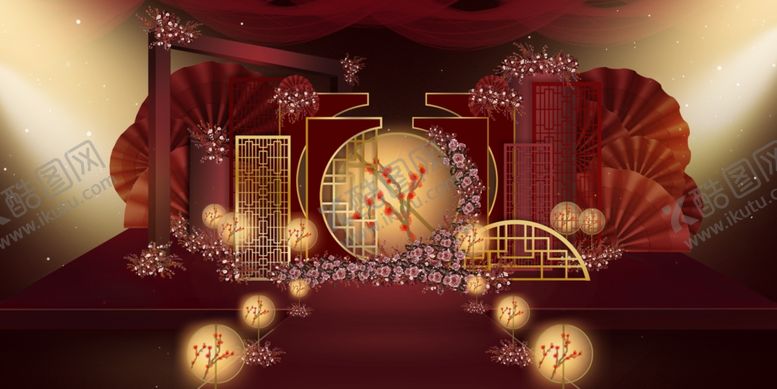 编号：52181804170829097888【酷图网】源文件下载-婚礼舞台效果图
