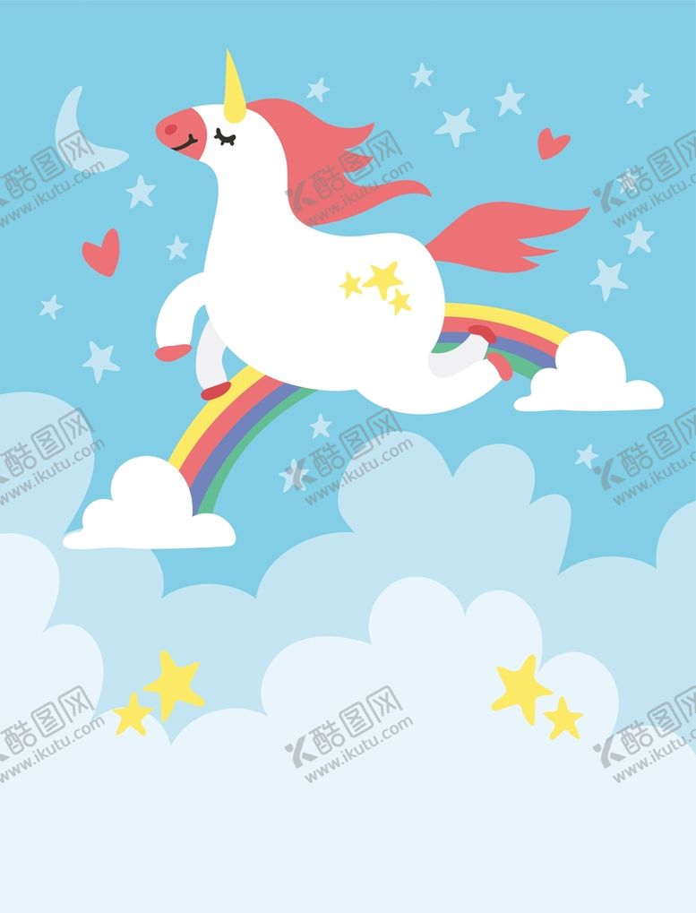编号：72958609171301358125【酷图网】源文件下载-卡通独角兽