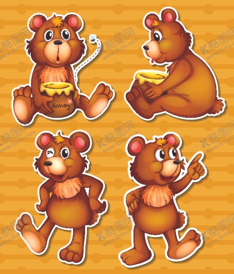 编号：36826310110039502579【酷图网】源文件下载-卡通熊插画