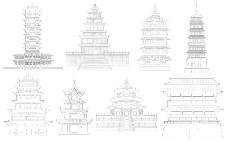 编号：28778912141322398535【酷图网】源文件下载-中式建筑图片