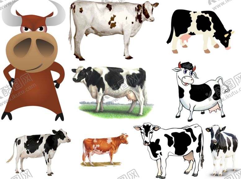 编号：92948710280810447980【酷图网】源文件下载-奶牛png免扣高清素材