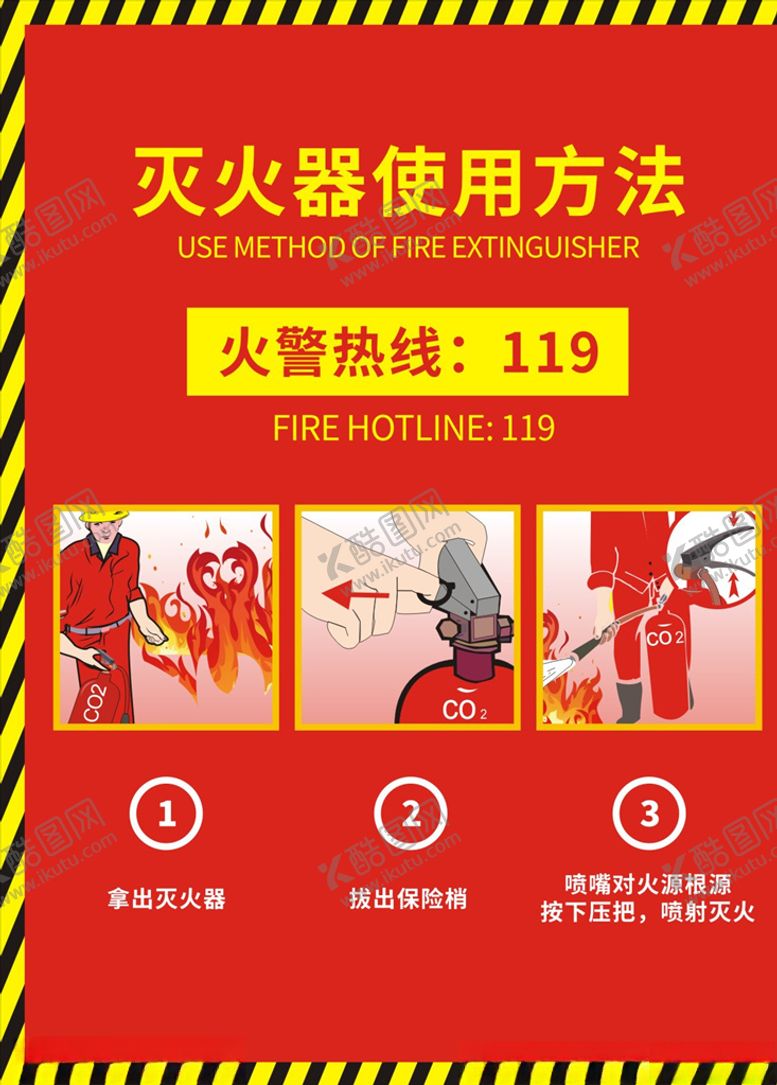 编号：80633309111636433904【酷图网】源文件下载-灭火器使用方法