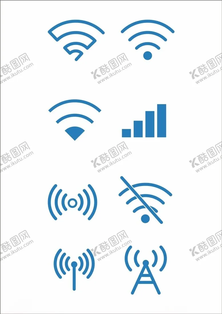 编号：84554502100946222111【酷图网】源文件下载-信号wifi无线网无线电图标