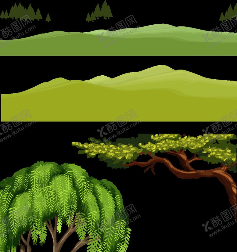 编号：60396409150634452709【酷图网】源文件下载-草地树素材