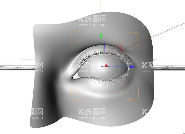 编号：12135811301011327720【酷图网】源文件下载-C4D模型眼部结构