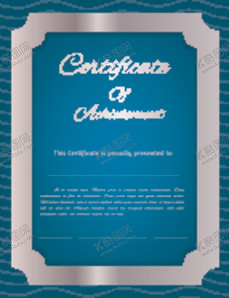 编号：83991810301717029656【酷图网】源文件下载-竖版证书防伪花纹欧式边框奖状