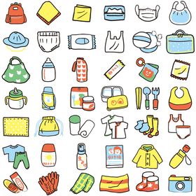 多彩母婴用品图标集合