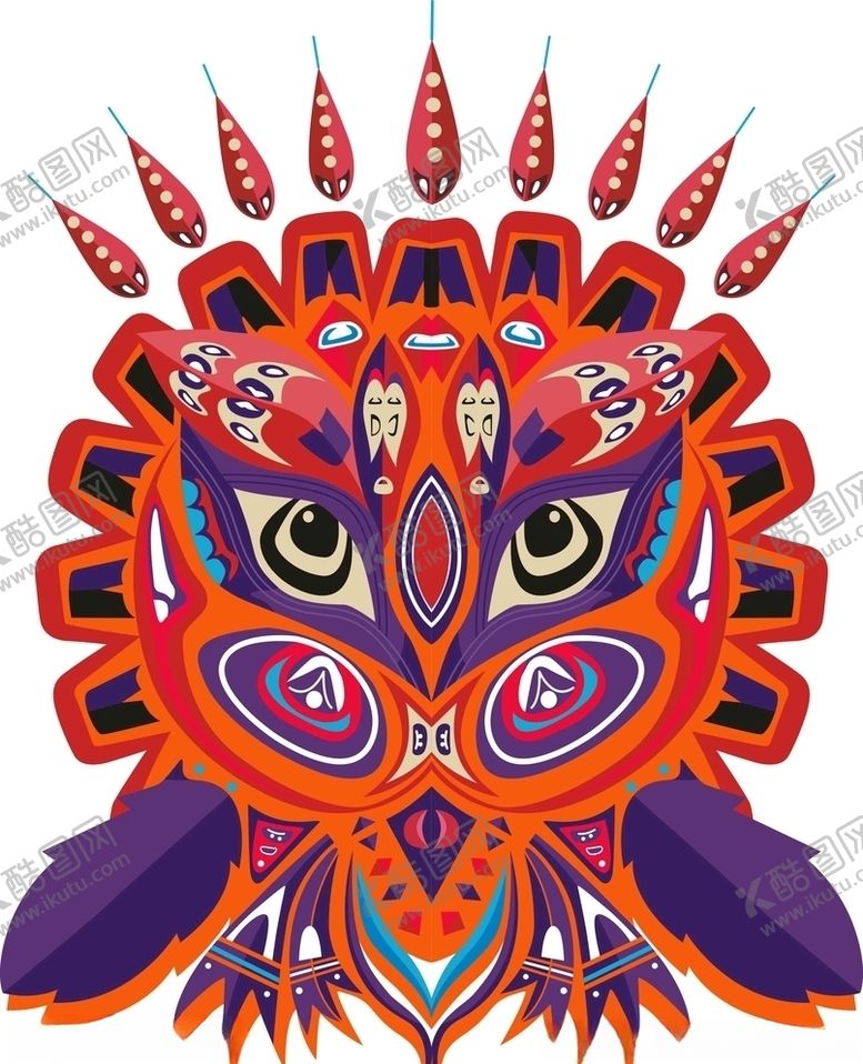 编号：75267210060548341583【酷图网】源文件下载-卡通猫头鹰头