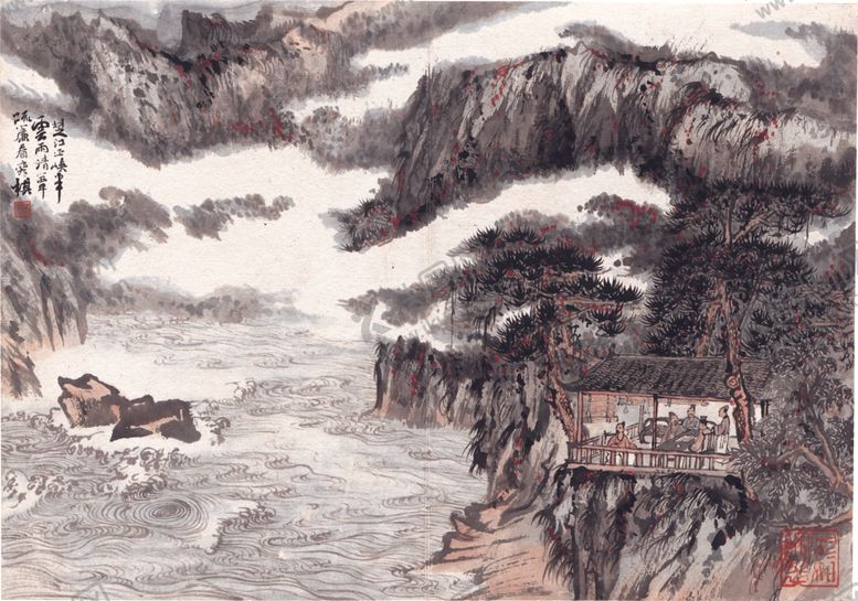 编号：11453607071011585066【酷图网】源文件下载-水墨山水国画风景