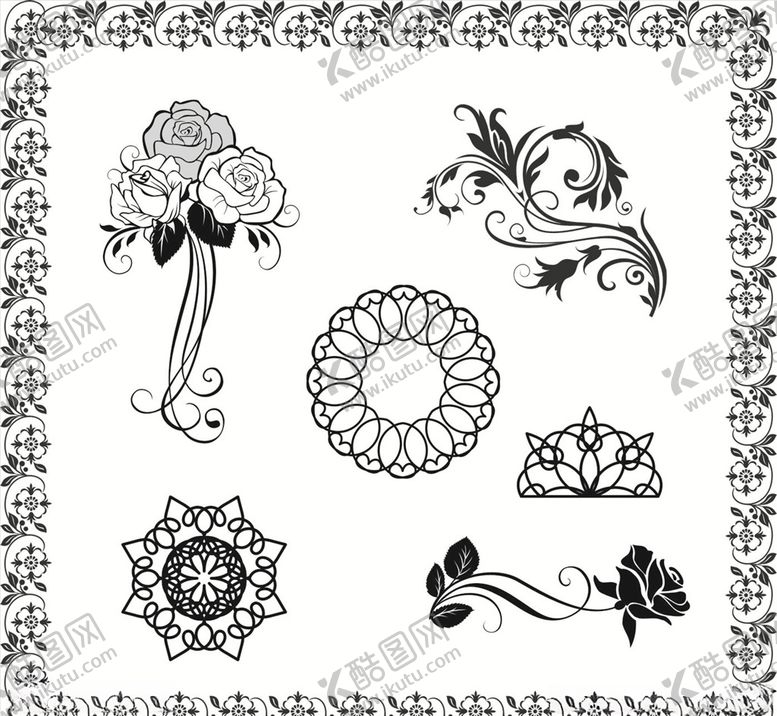 编号：22012210122315478391【酷图网】源文件下载-花纹花边