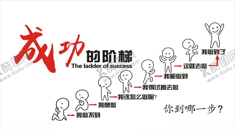 编号：27561507081805357619【酷图网】源文件下载-成功的阶梯企业文化墙