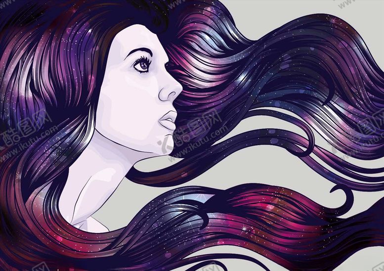 编号：37749209221835156489【酷图网】源文件下载-秀发女郎