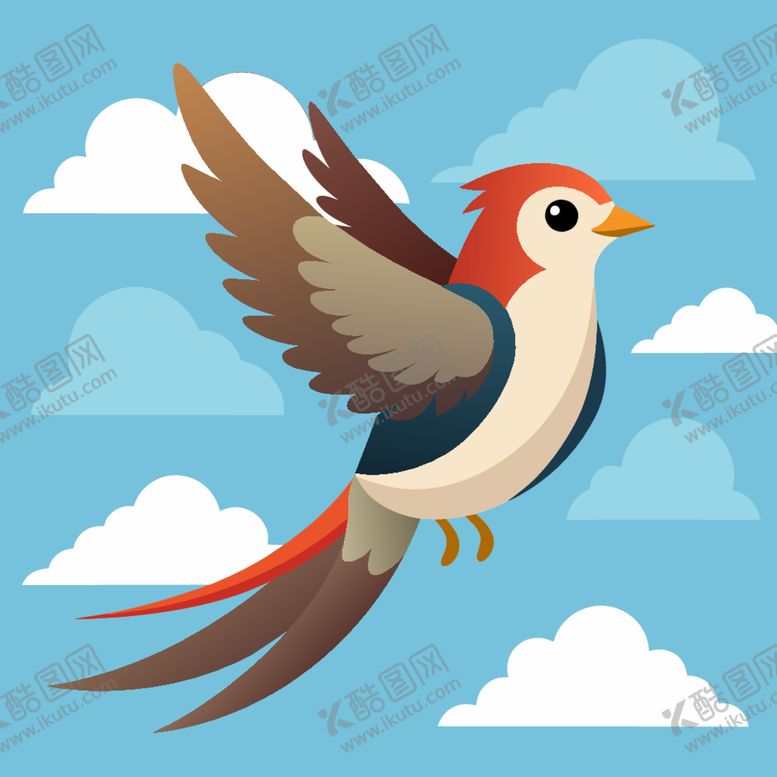 编号：64987102260756273125【酷图网】源文件下载-飞行在天空中的杜鹃