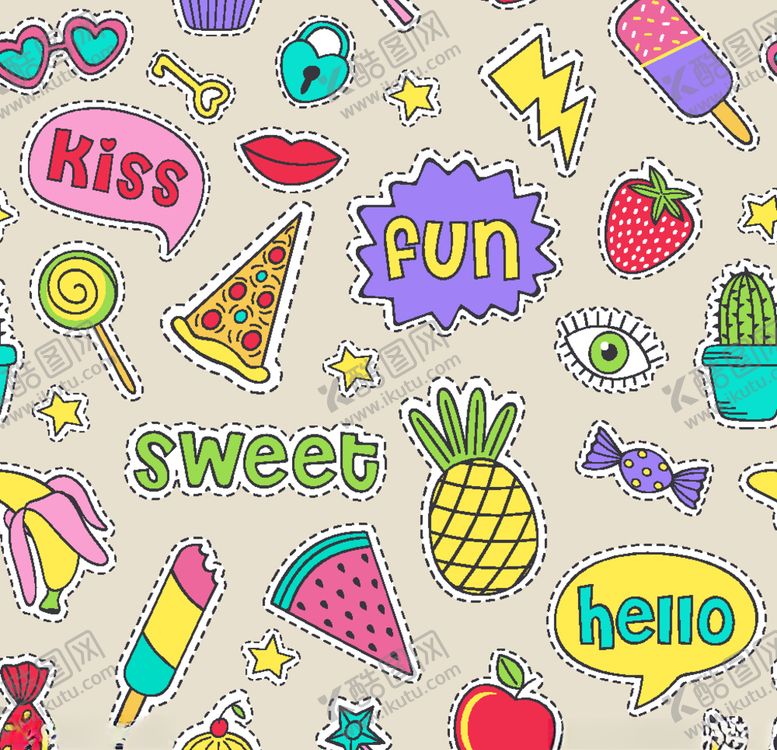 编号：80020109242351091283【酷图网】源文件下载-卡通儿童拼接图案设计