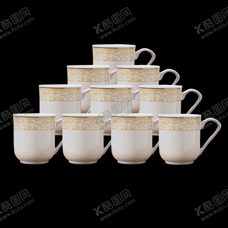 编号：69388610081636509181【酷图网】源文件下载-PSD杯子摆放陶瓷杯陶