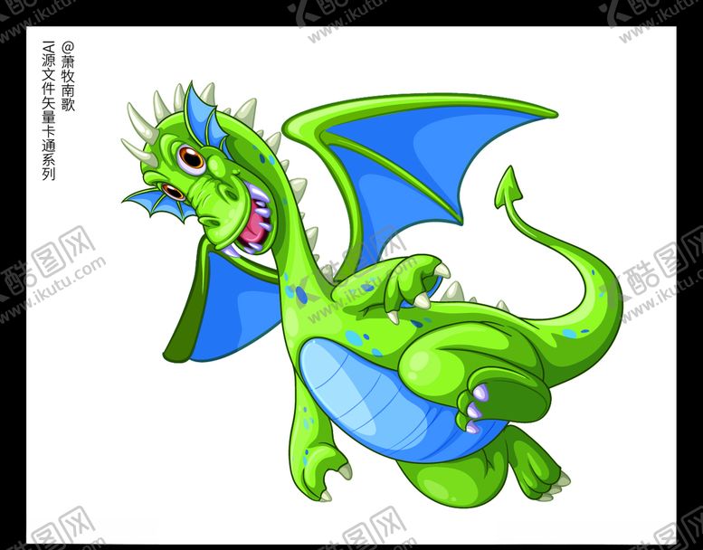 编号：62736310100041092105【酷图网】源文件下载-恐龙卡通矢量AI源文件